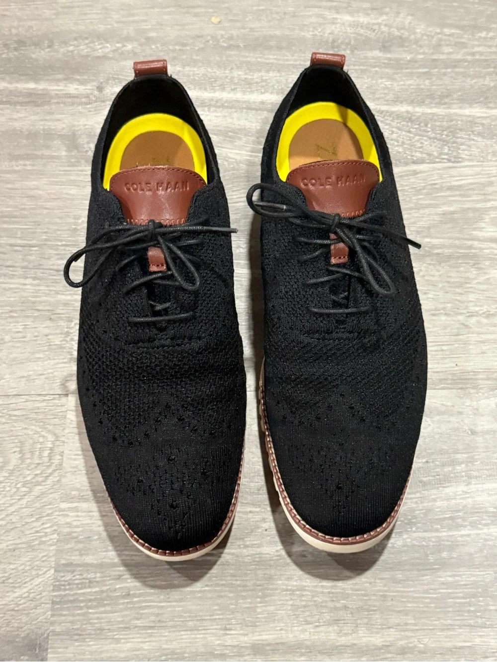 Cole Haan Zerogrand Stitchlite Black Ivory Oxford Mens Shoes Size 11 C24948